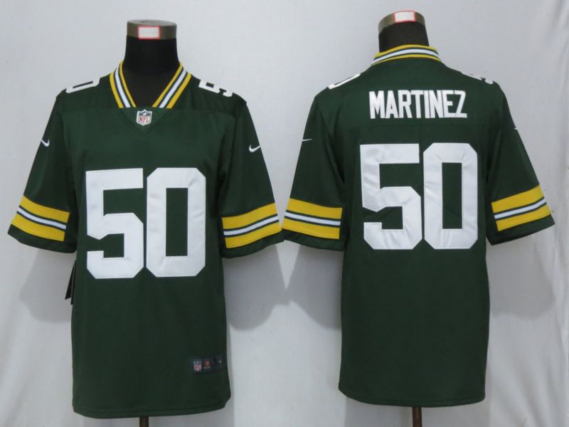 Men Green Bay Packers 50 Martinez Green Nike Vapor Untouchable Limited Playe NFL Jerseys